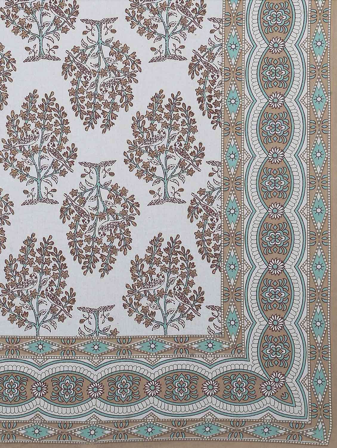 texstylers cotton bird print jaipuri 90 x100 inches double bedsheet with 2 pillow covers - 20962779 -  Standard Image - 5