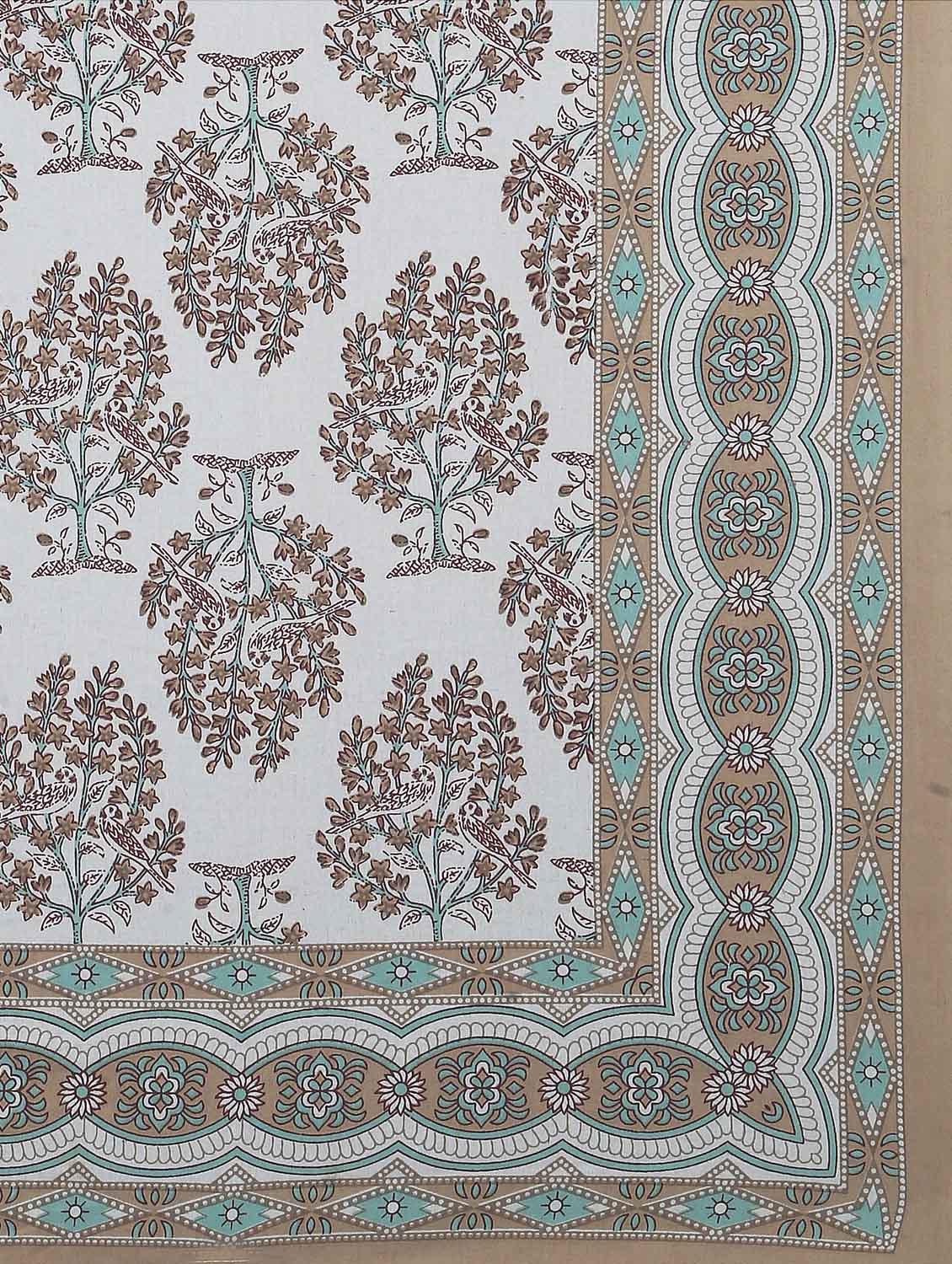 texstylers cotton floral print jaipuri 90 x100 inches queen size bedsheet with 2 pillow covers - 20962785 - Standard Image - 5