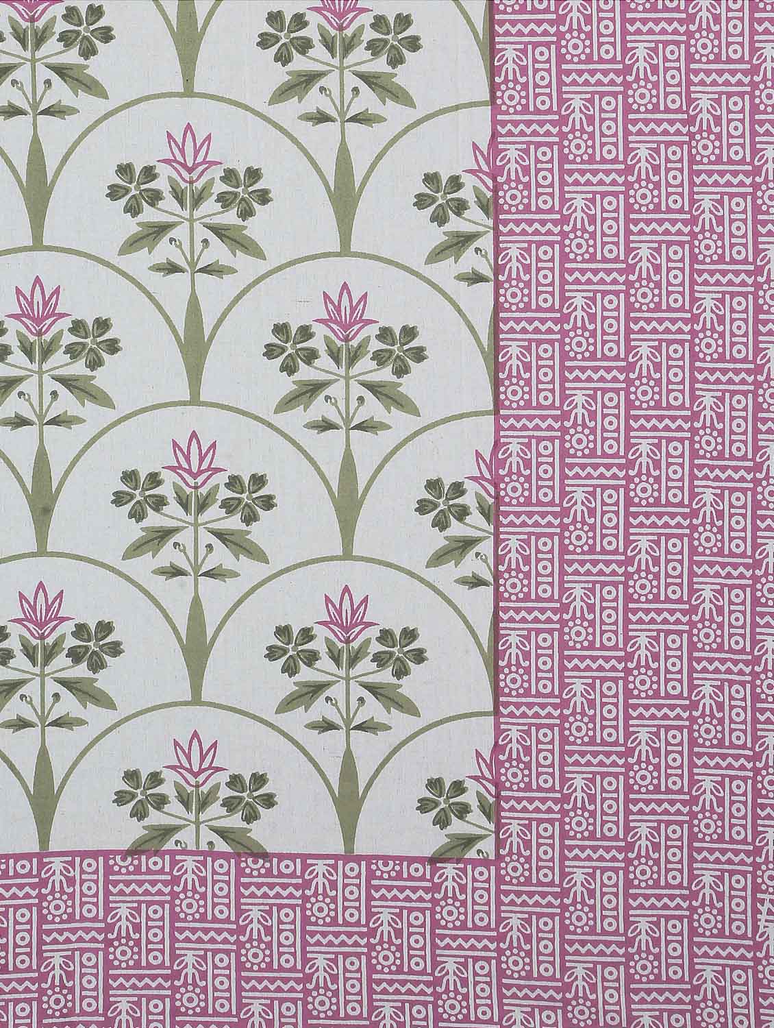 texstylers cotton floral print jaipuri 90 x100 inches queen size bedsheet with 2 pillow covers - 20962787 - Standard Image - 5