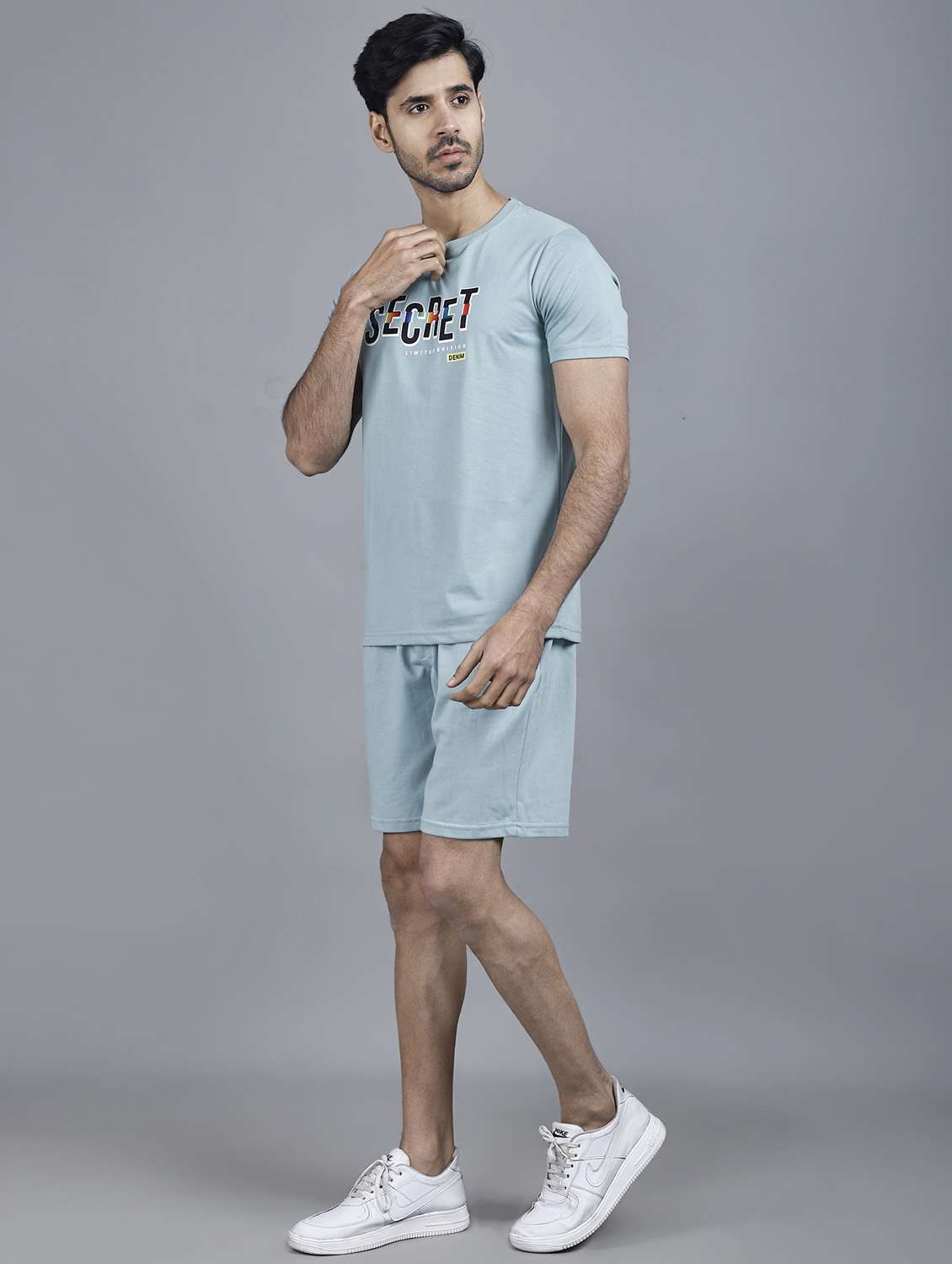 purist blue printed t-shirt & shorts set - 20962804 -  Standard Image - 3