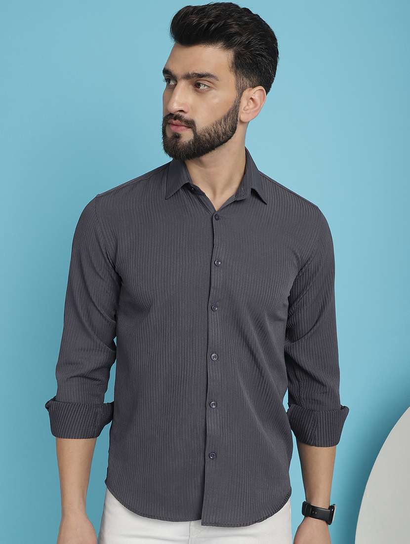 men collared long sleeve casual shirt - 20962811 - Zoom Image - 0