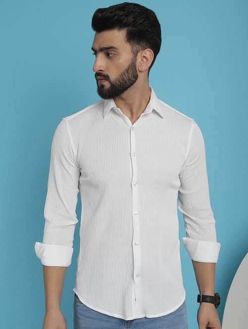 men white stripes casual shirt - 20962815 -  Standard Image - 0