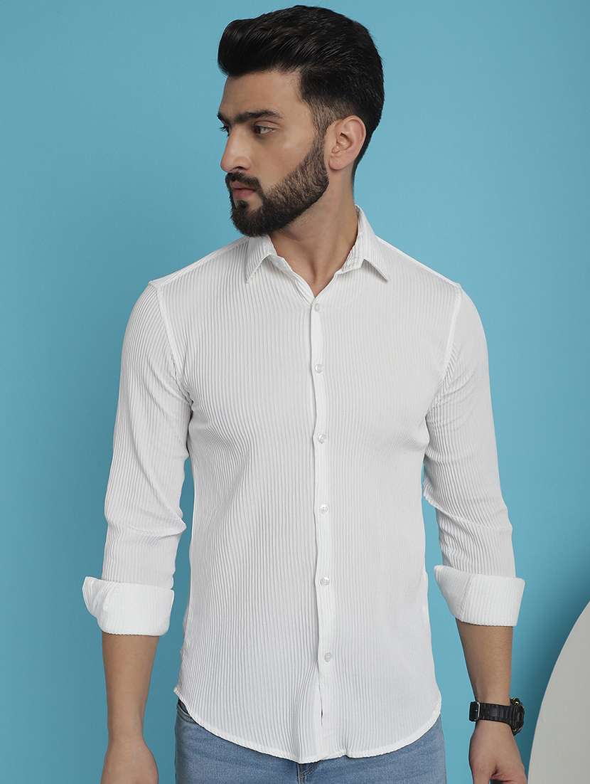 men white stripes casual shirt - 20962815 -  Zoom Image - 0