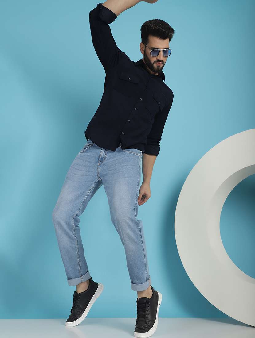 men collared long sleeve casual shirt - 20962820 -  Standard Image - 3