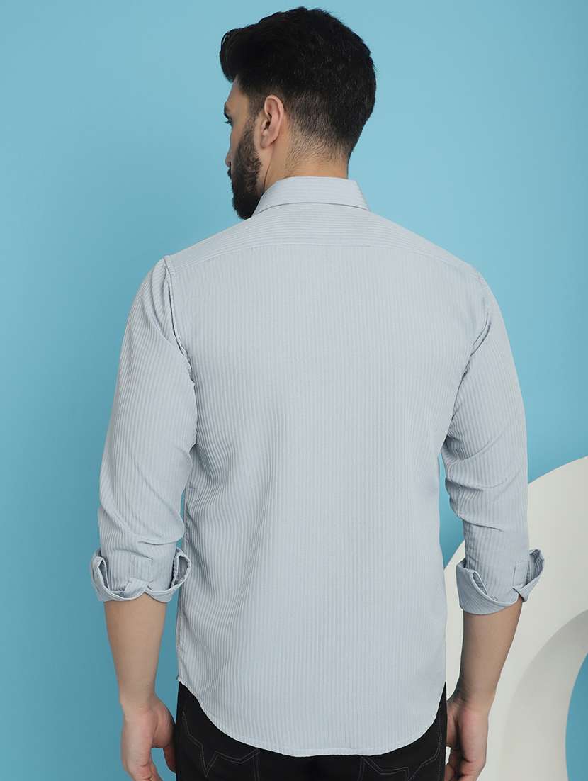 men collared long sleeve casual shirt - 20962828 - Standard Image - 3