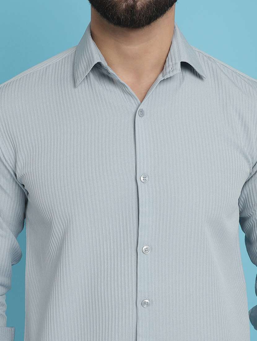 men collared long sleeve casual shirt - 20962828 - Standard Image - 5