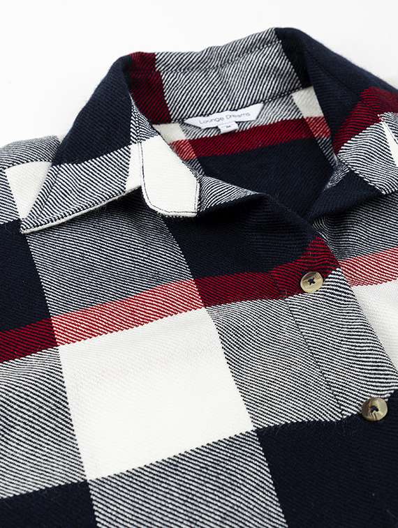 multi coloured checked printed oversized shirt - 20963024 - Standard Image - 3