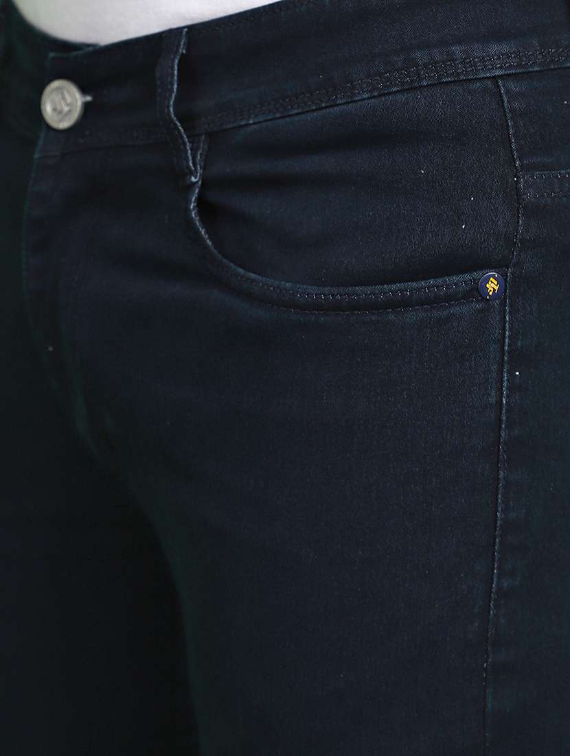 men solid navy blue skinny fit jeans - 20965364 -  Standard Image - 5