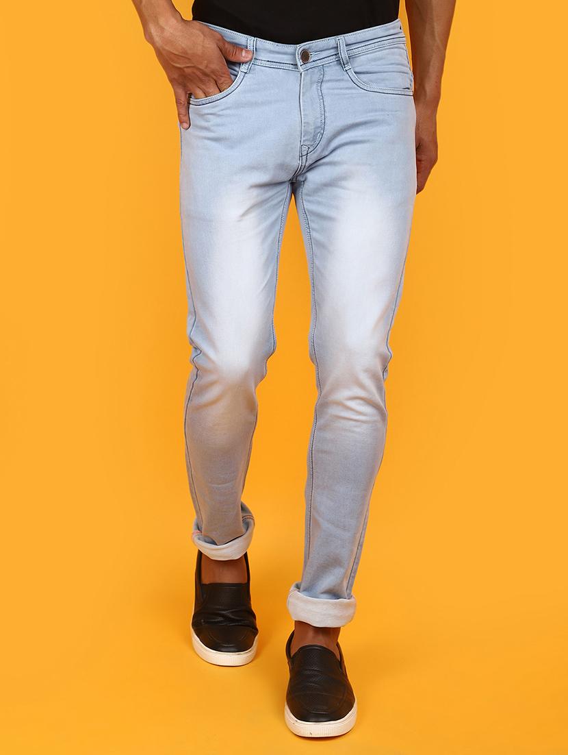 men mid rise washed denim jeans - 20965393 -  Zoom Image - 0