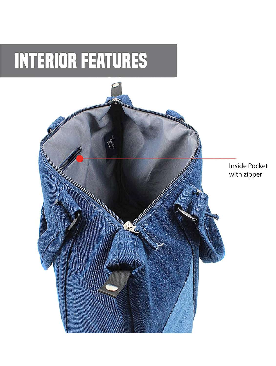 blue canvas handbag - 20965625 -  Standard Image - 3