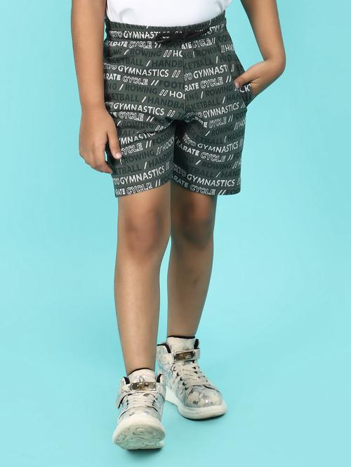 kids mid rise typographic printed shorts  - 20965761 -  Standard Image - 0