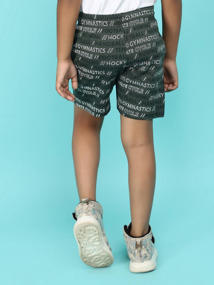 kids mid rise typographic printed shorts - 20965761 - Standard Image - 3