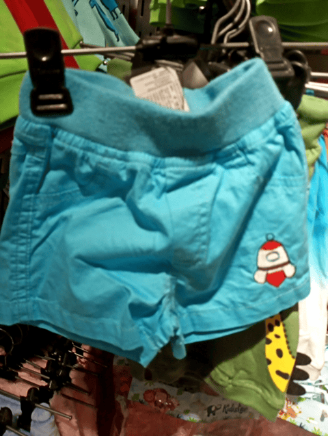 light blue cotton shorts & three fourth - 20965775 - Standard Image - 0