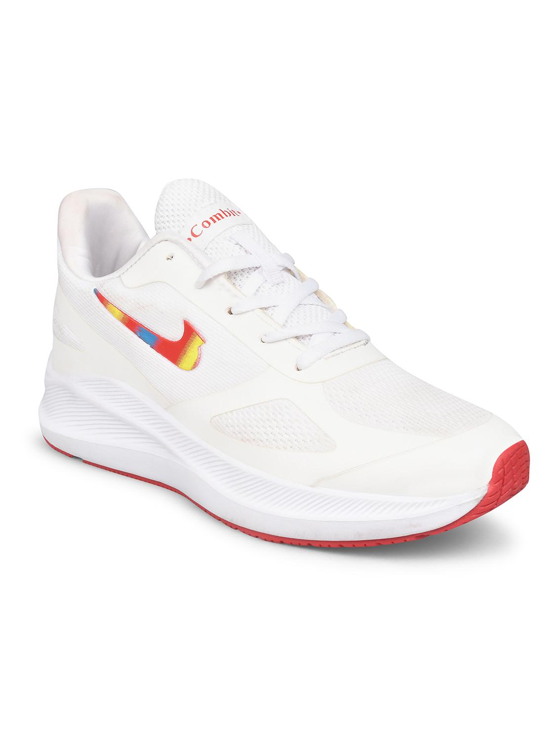 solid white detailed lace up sports shoes - 20965826 - Zoom Image - 0