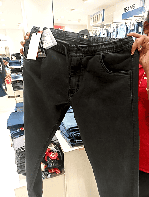 dark grey pc dobby denim jeans - 20965864 - Zoom Image - 0