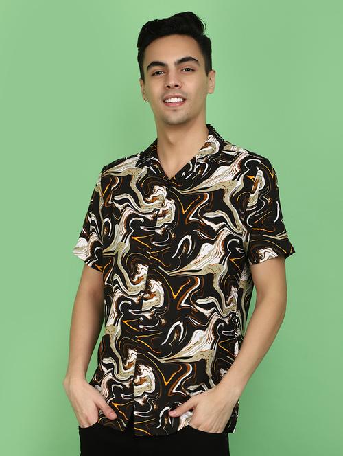 abstract printed casual shirt - 20965882 - Standard Image - 0