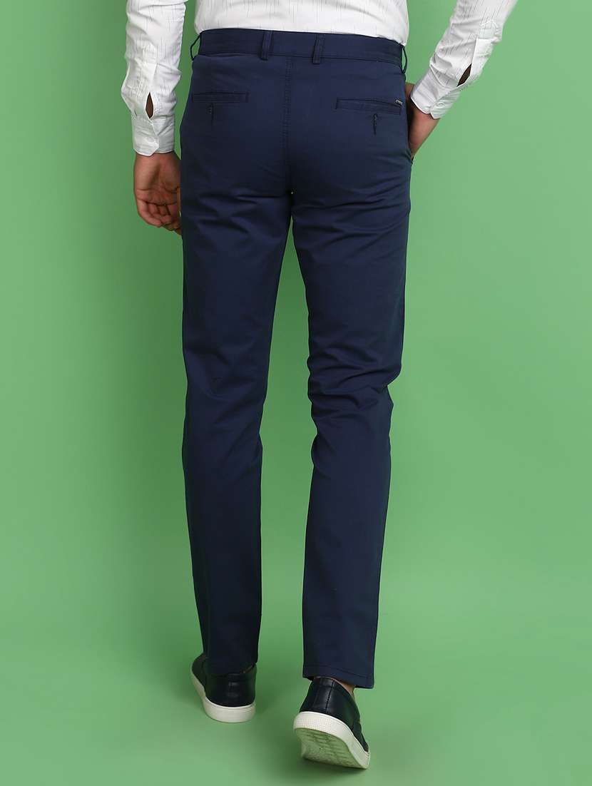 men solid full length chinos  - 20965935 -  Standard Image - 3
