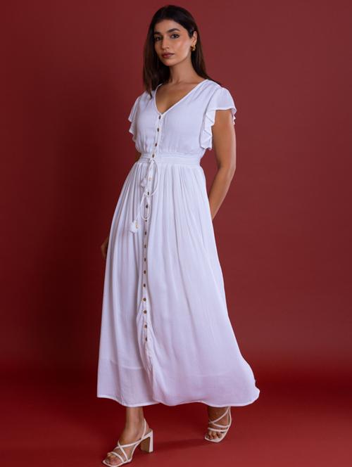 women lavender solid fit & flare dress - 20966124 -  Standard Image - 0
