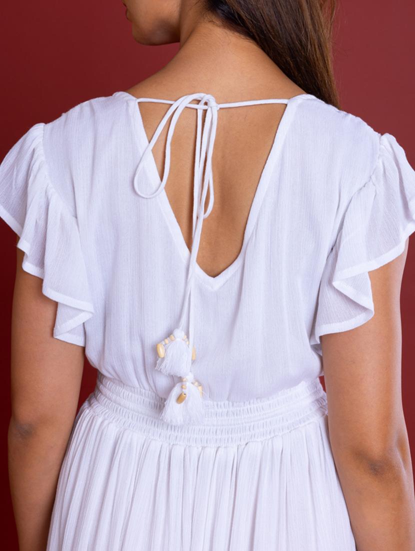 women lavender solid fit & flare dress - 20966124 - Standard Image - 3