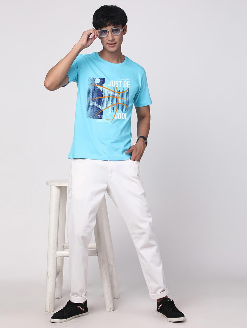 men round neck front print t-shirt - 20966465 - Standard Image - 3