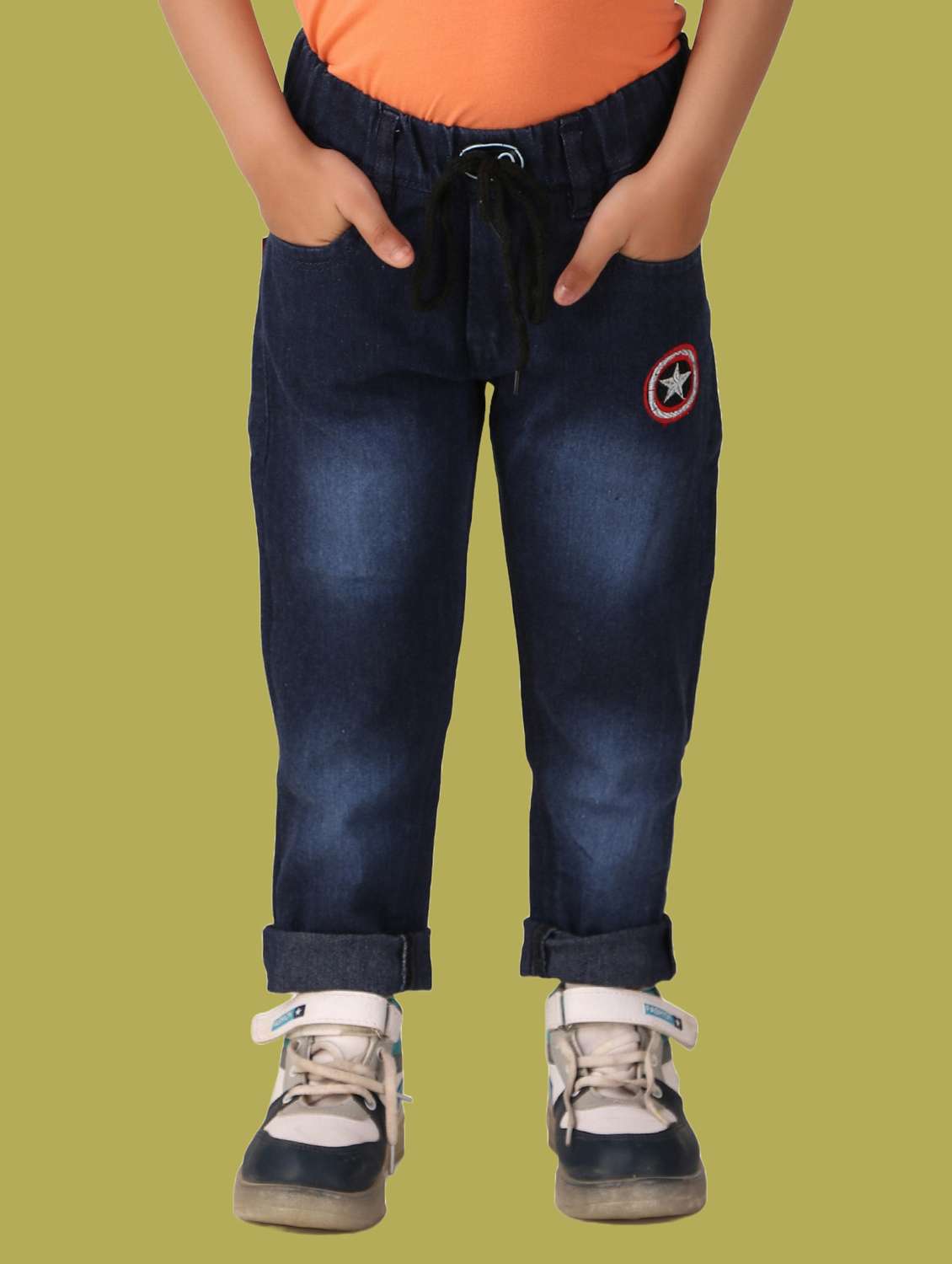 boys slim fit denim washed jeans