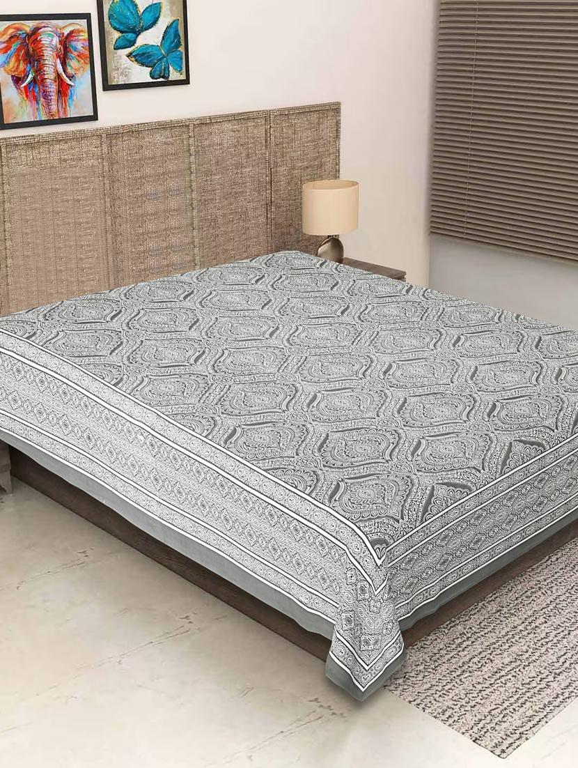 texstylers pure cotton printed single bedsheet with pillow cover - 20968096 -  Zoom Image - 0