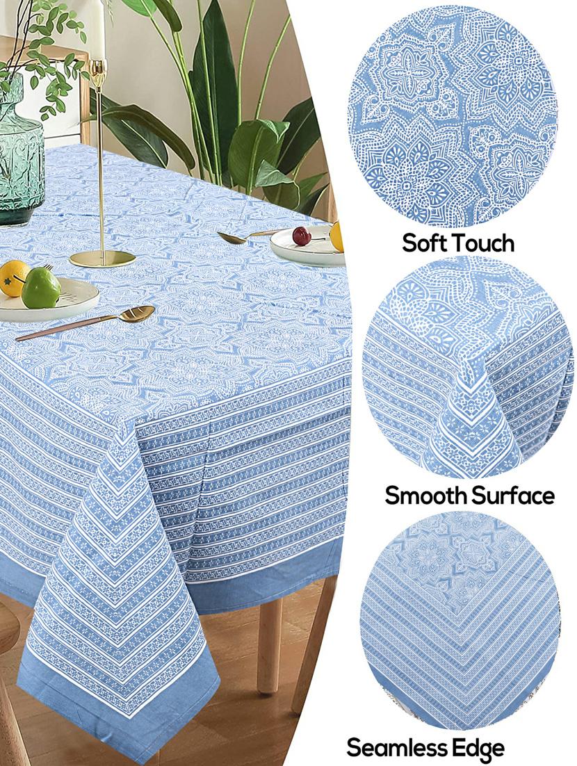 texstylers cotton 280 tc printed 60 x 90 inches 6 seater dining table cloth - 20968159 - Standard Image - 3
