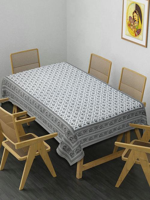 texstylers cotton 280 tc printed 60 x 90 inches 6 seater dining table cloth - 20968171 - Standard Image - 0