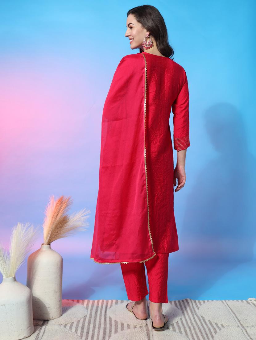 women embroidered kurta pant suit set - 20968492 - Standard Image - 3