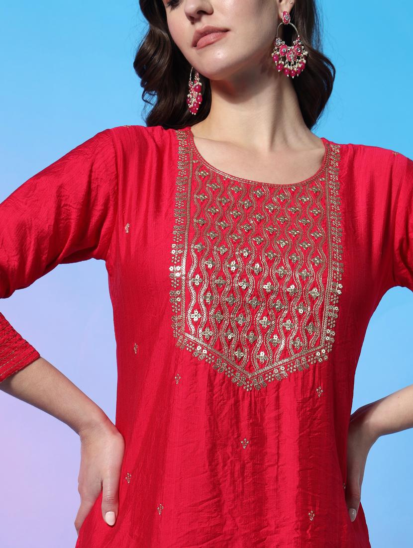women embroidered kurta pant suit set - 20968492 - Standard Image - 5