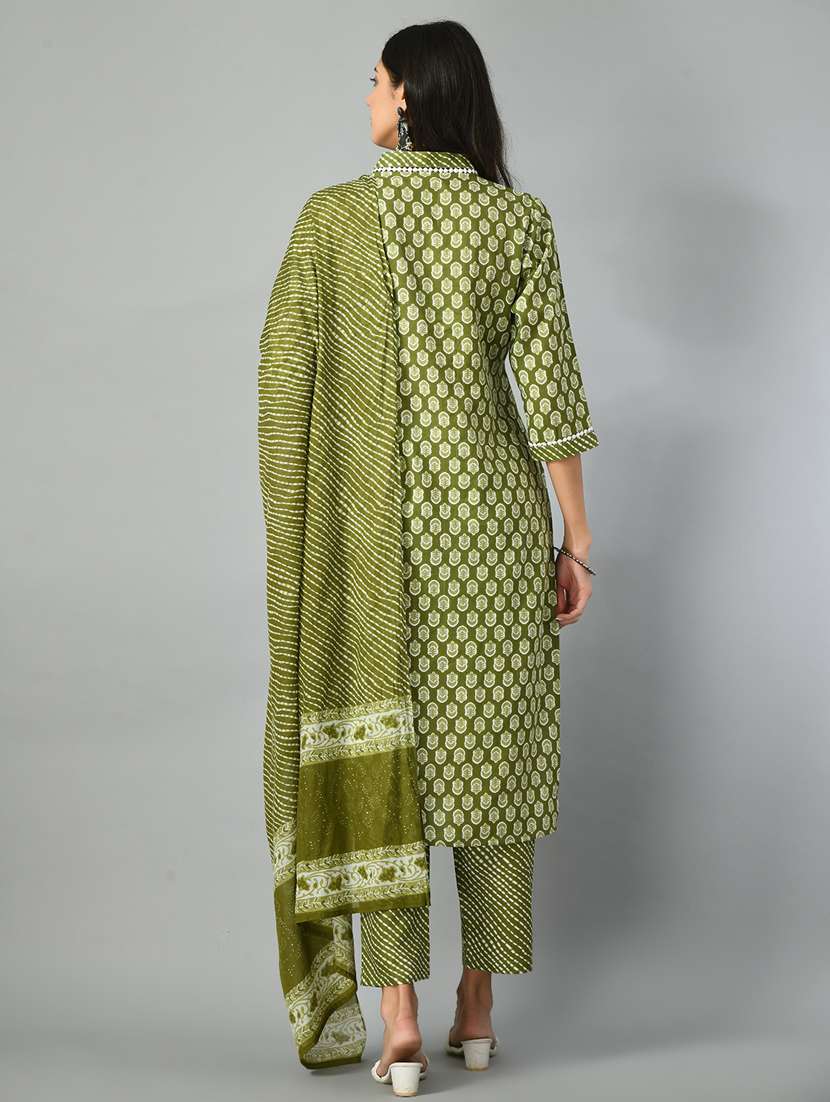 women three quarter sleeve suit set - 20968624 -  Standard Image - 3