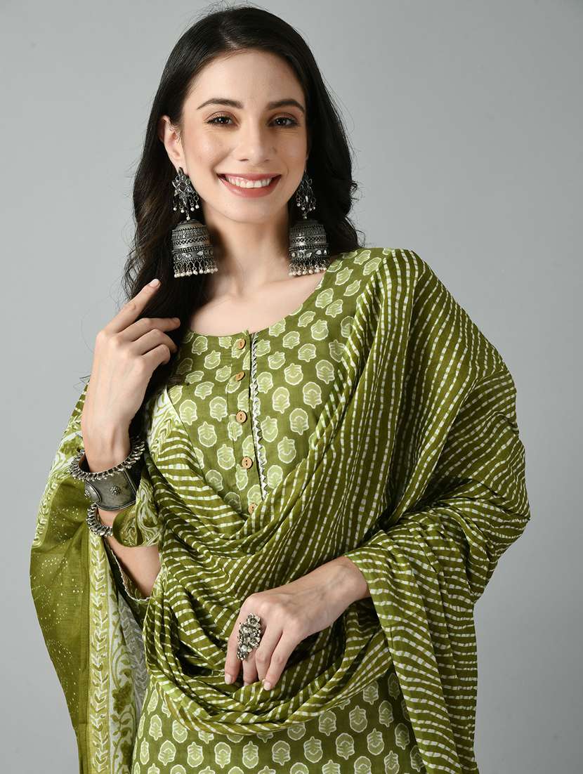 women printed rayon suit set - 20968644 -  Standard Image - 3