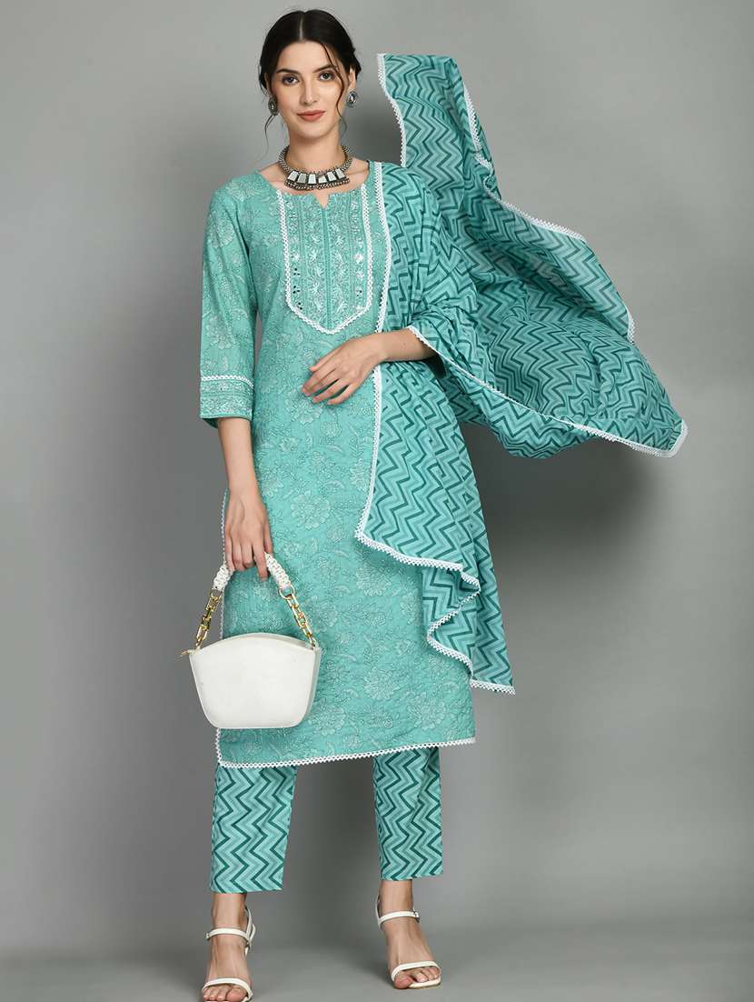 women three quarter sleeve suit set - 20968648 -  Zoom Image - 0