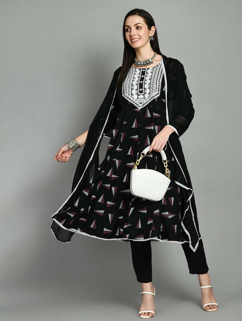 women printed cotton suit set - 20968652 -  Standard Image - 3