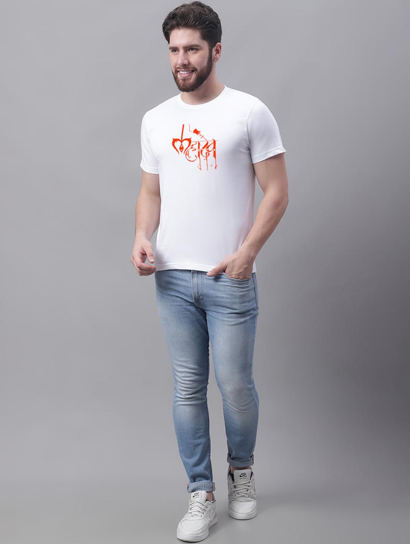 men round neck chest printed t-shirt - 20968817 - Standard Image - 3