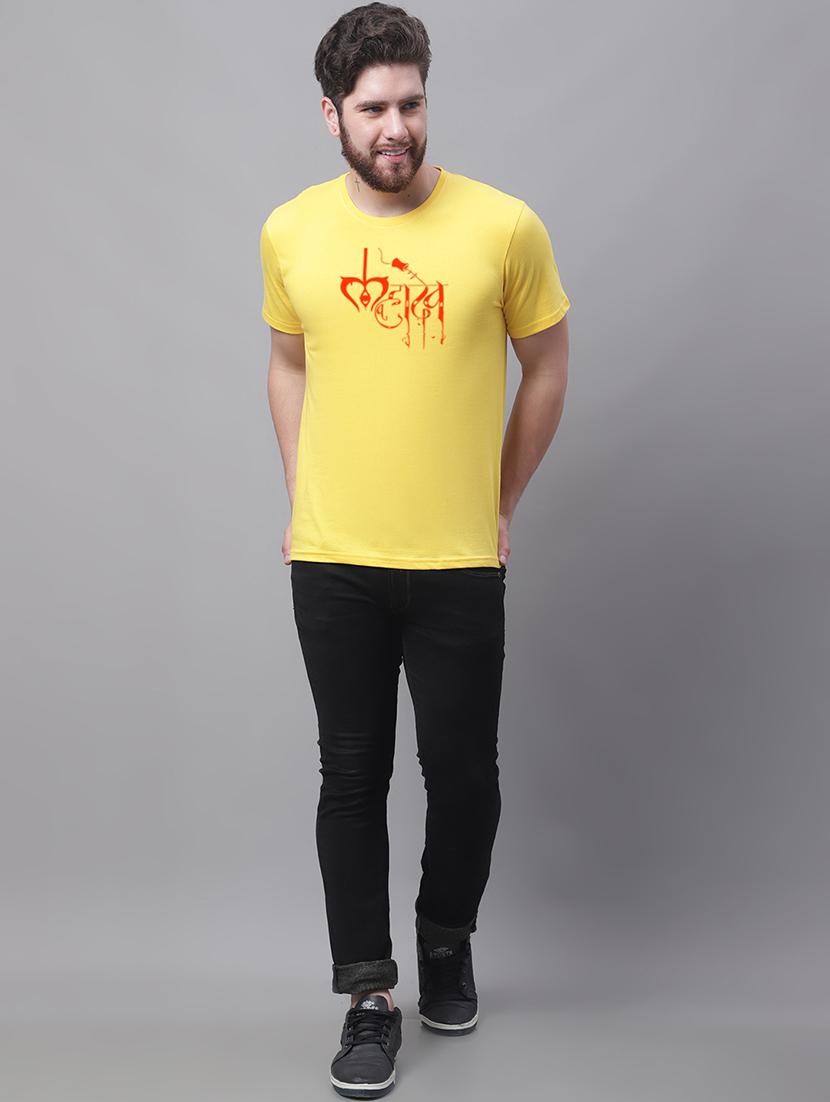 men round neck chest printed t-shirt - 20968819 - Standard Image - 3