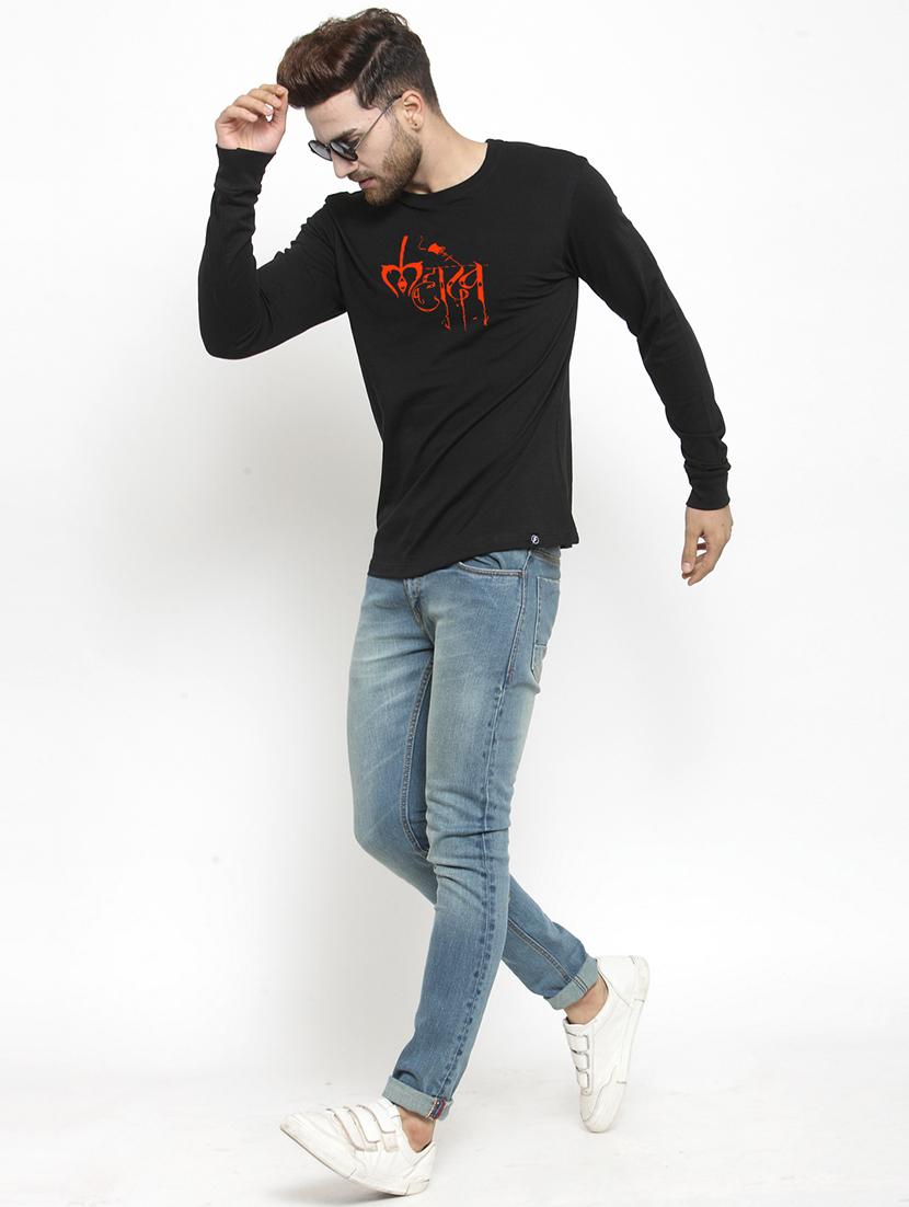 men round neck chest printed t-shirt - 20968856 - Standard Image - 3
