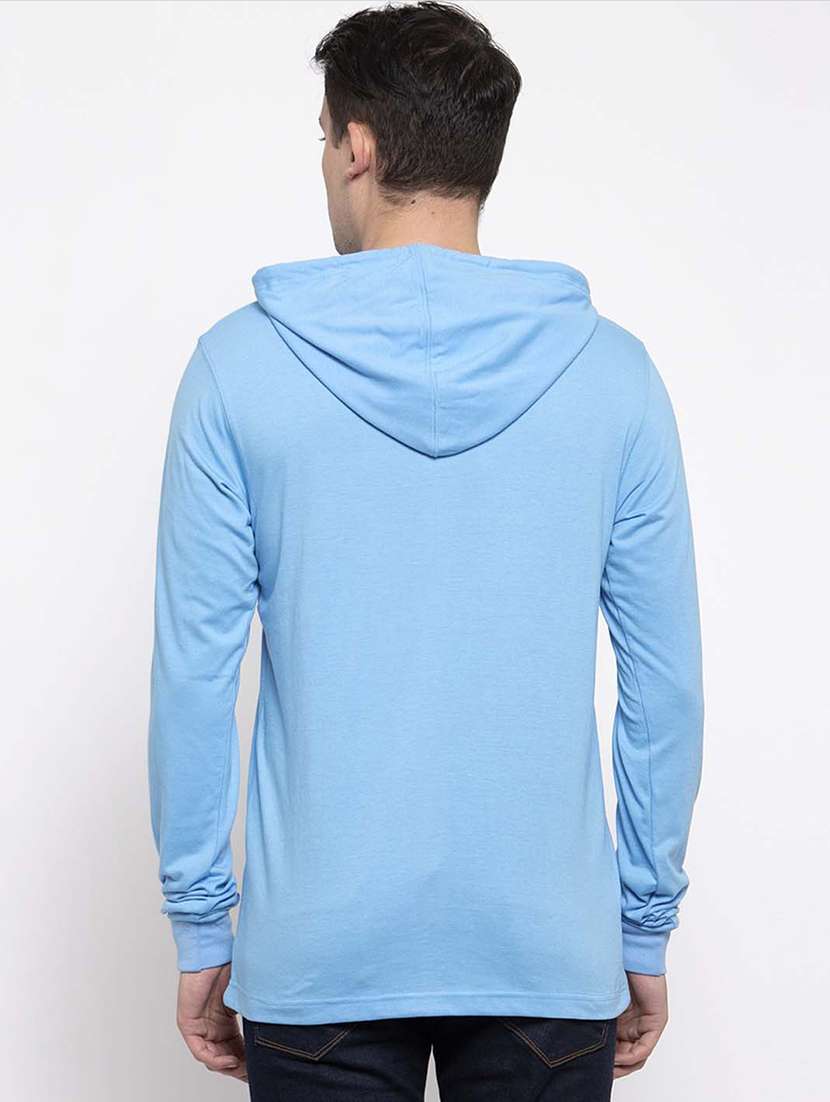 men hood neck chest print t-shirt - 20968877 - Standard Image - 3