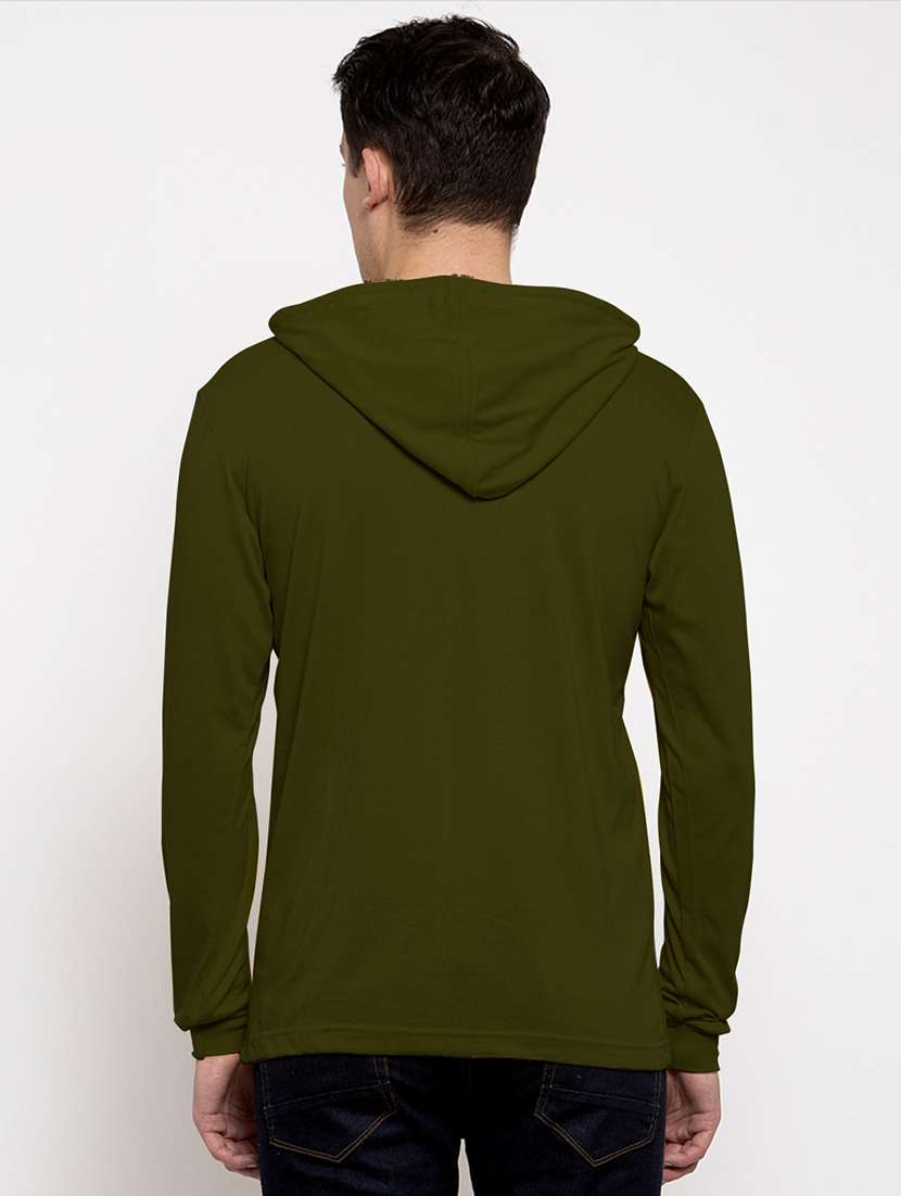 men hood neck chest printed t-shirt - 20968880 - Standard Image - 3