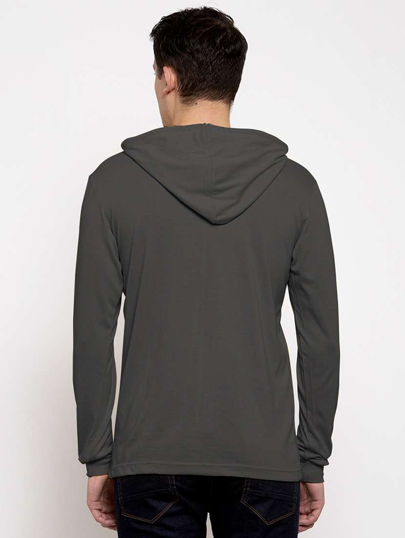 men hood neck chest printed t-shirt - 20968881 - Standard Image - 3