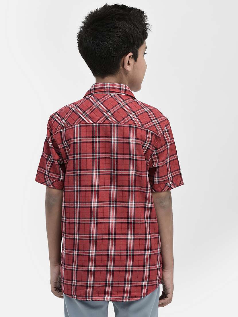 boys cotton regular check shirt - 20969017 -  Standard Image - 3