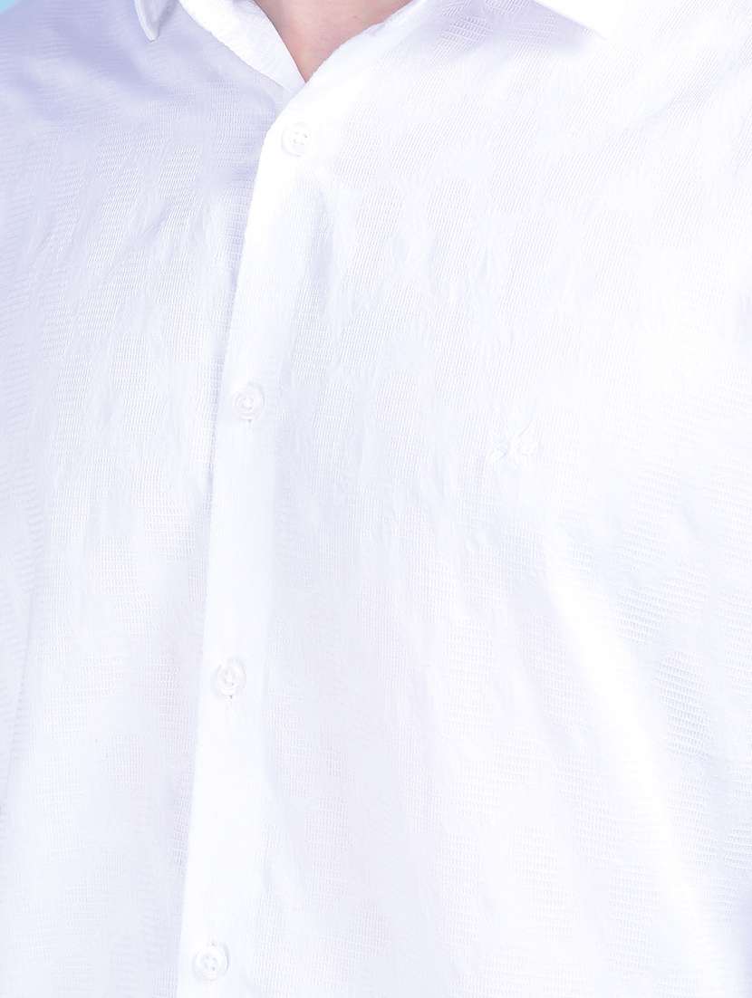 white cotton casual shirt - 20969096 -  Standard Image - 5