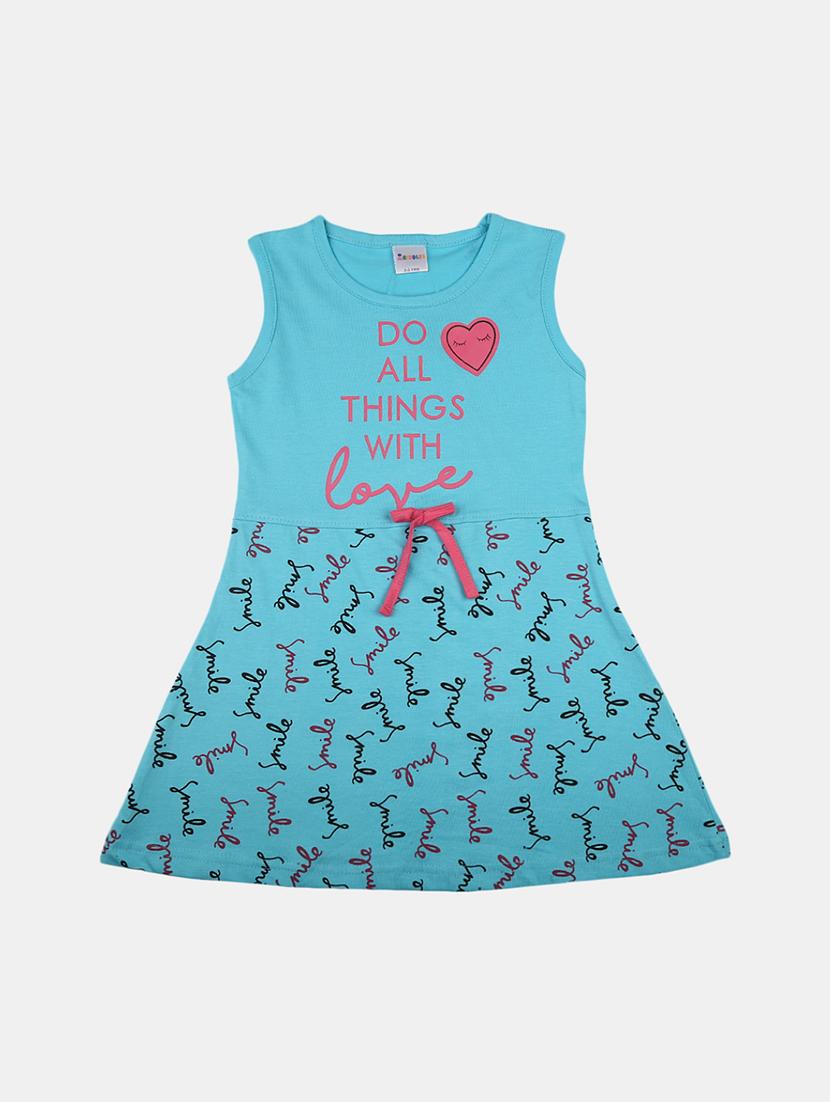 kids blue printed detailed frock - 20969600 - Zoom Image - 0