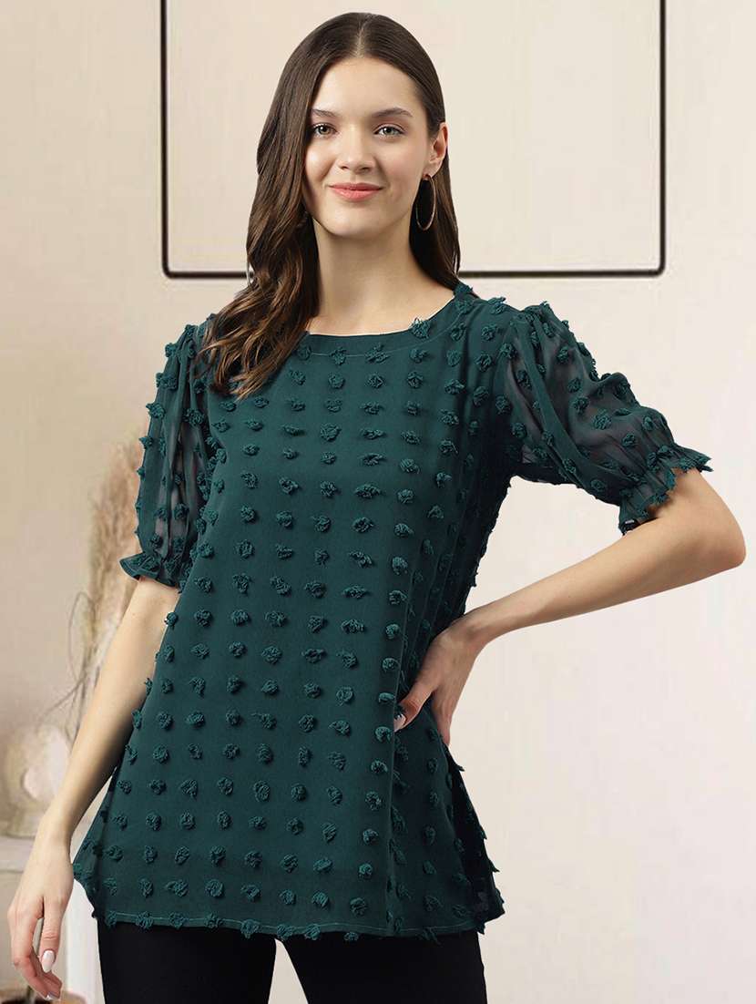 women self design straight top