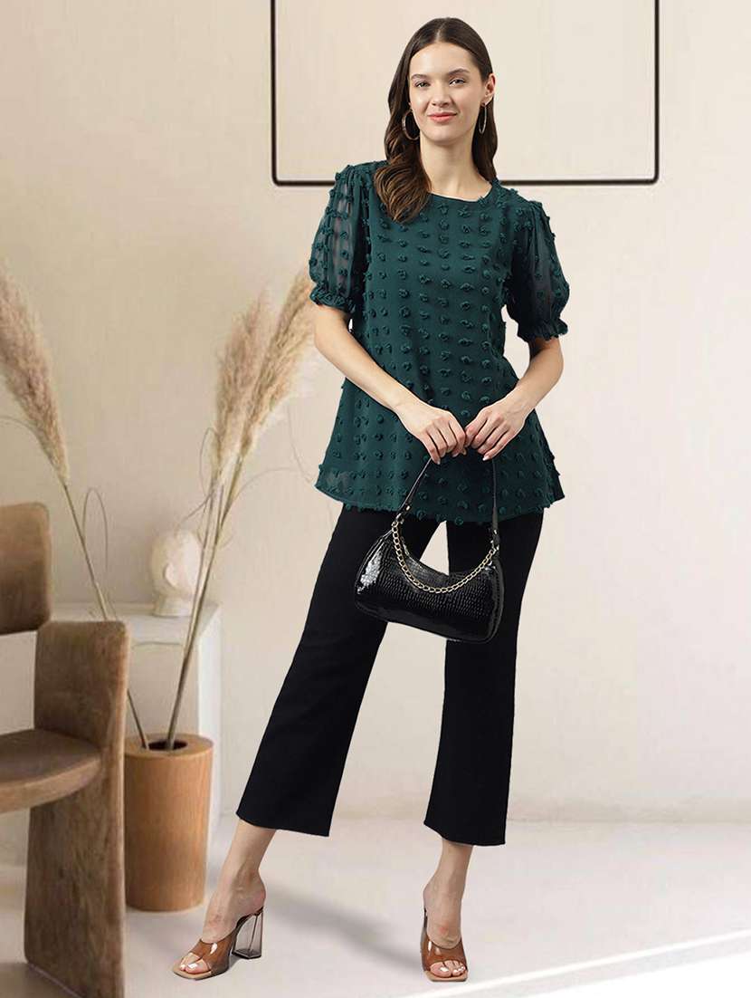 women self design straight top - 20969751 -  Standard Image - 3