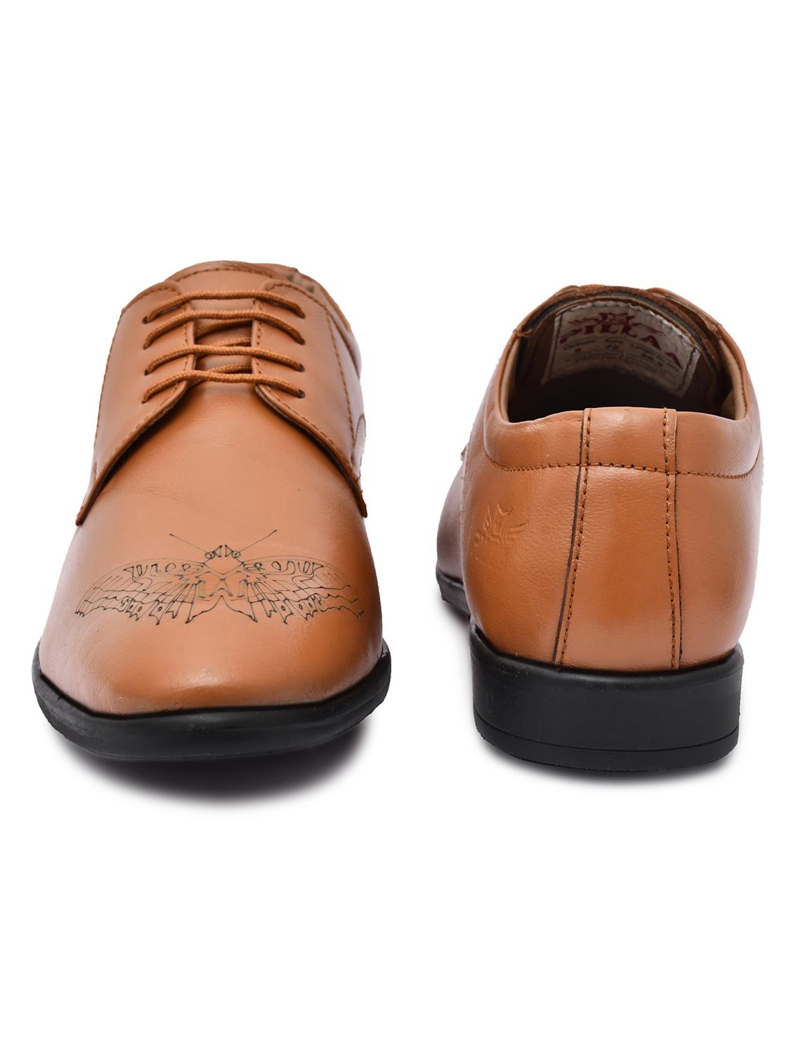 tan leather laceup derbies - 20969836 - Standard Image - 3