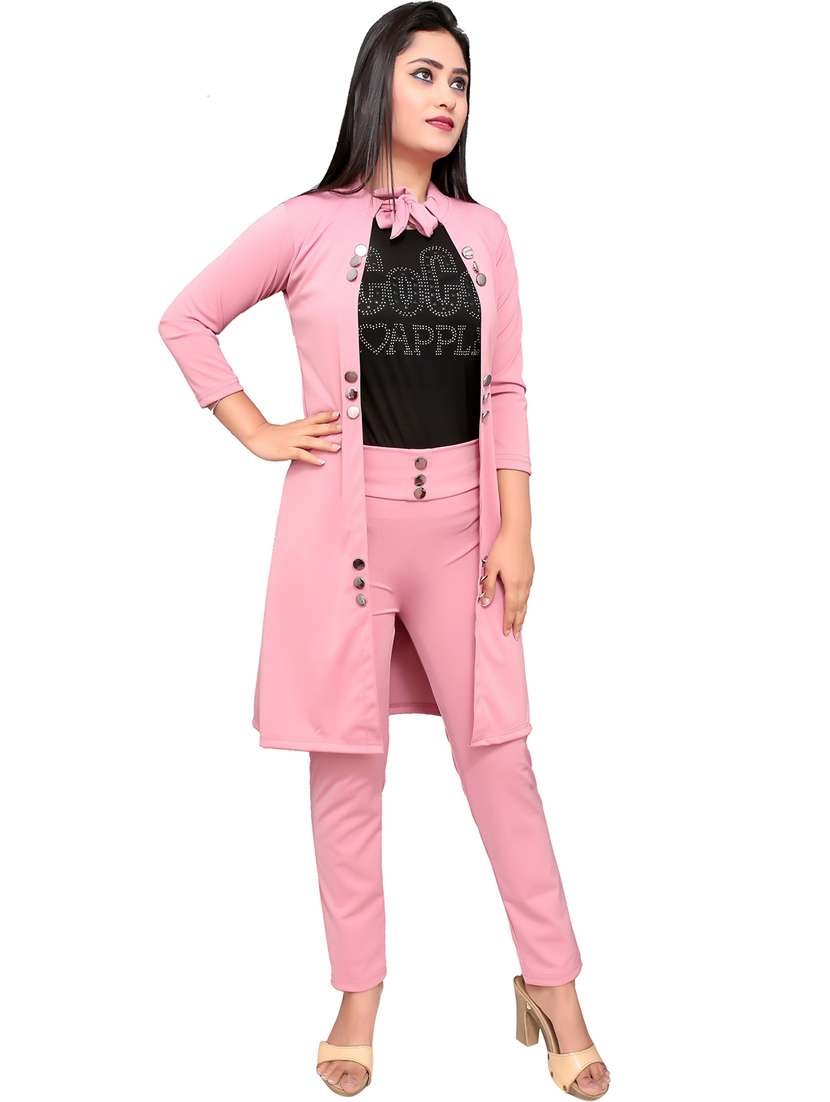 women top and trouser co-ord set with long jacket - 20969843 - Zoom Image - 0