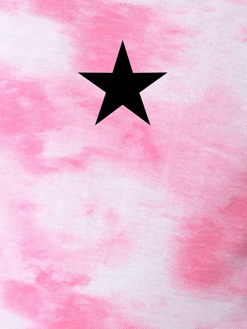 girls round neck tie & dye regular tee - 20969865 - Standard Image - 5