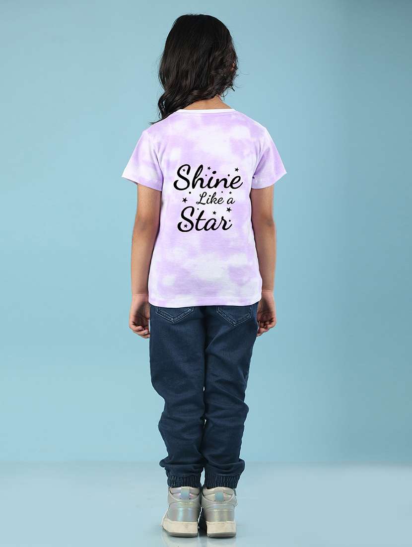 lavender printed detailed tee - 20969866 - Standard Image - 3