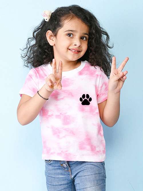 girls pink printed detailed tee - 20969885 -  Standard Image - 0